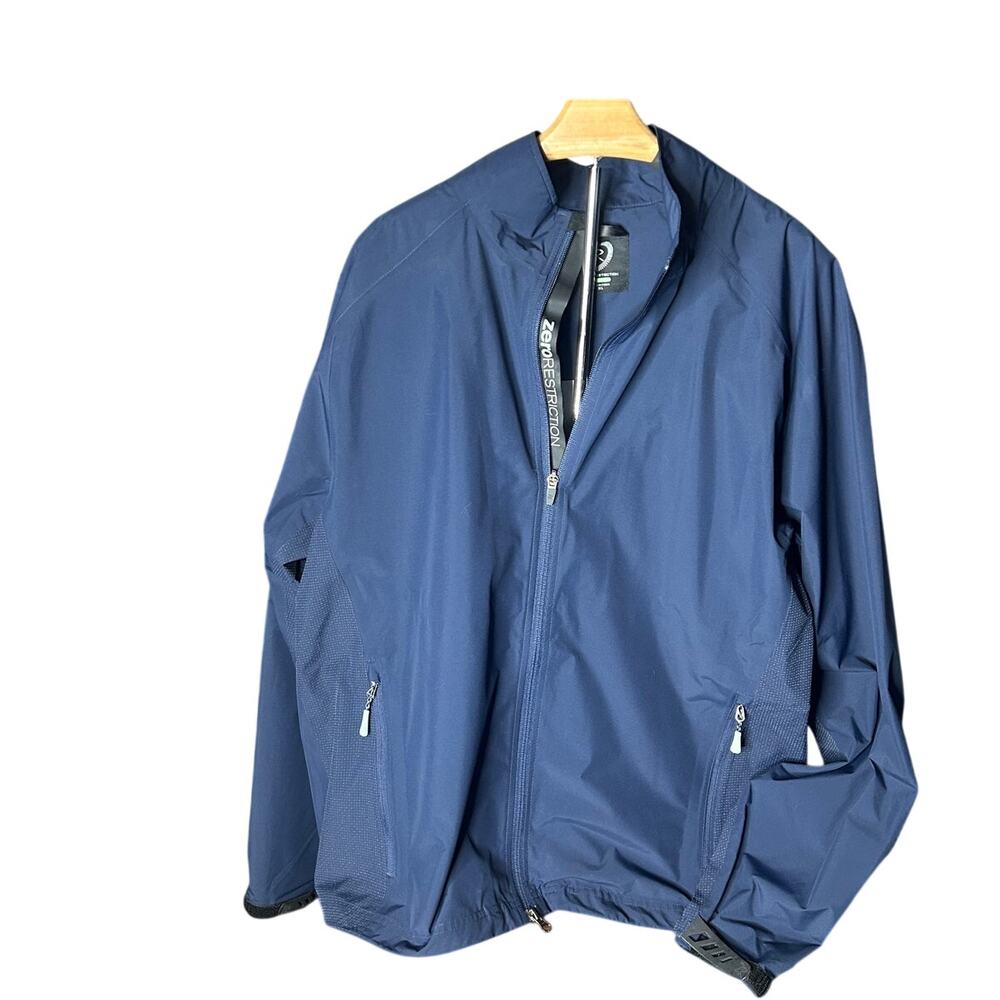 Zero Restriction Tour Series navy blue full zip golf jacket mens size xl